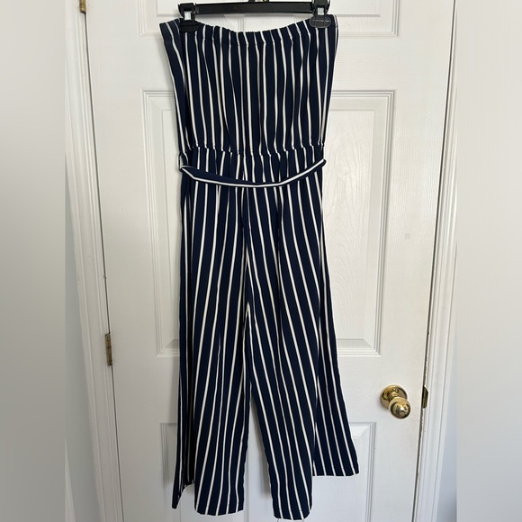 Striped Tube Top Romper - Picture 2 of 3